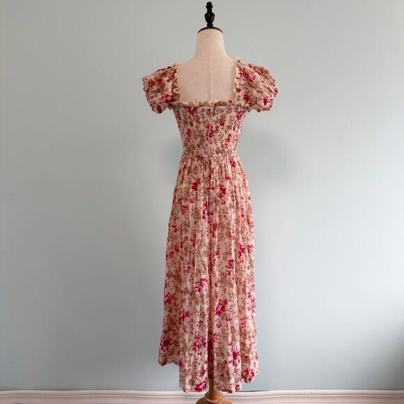 DÔEN Stanza lace-trimmed floral-print organic cotton-voile midi dress - Picture 7 of 10